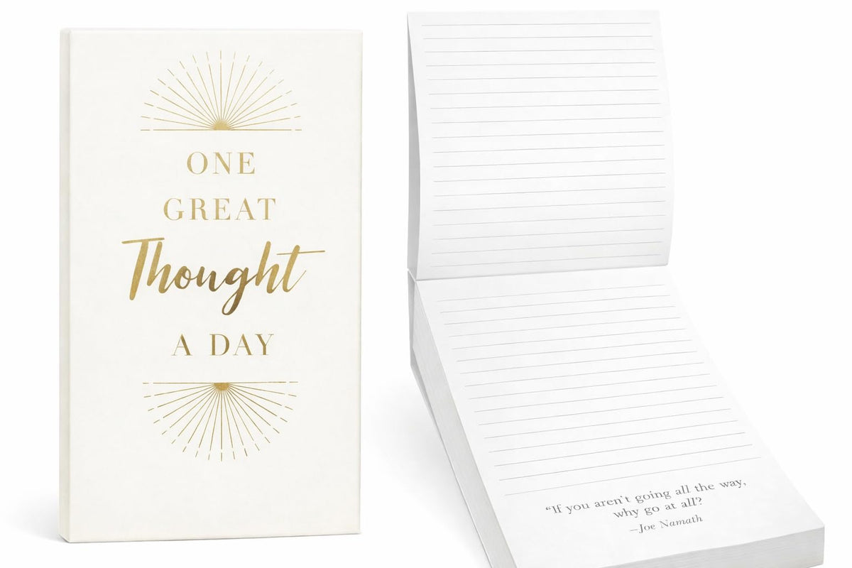 WORLD TRAVELER "A Thought a Day 365 Quotes List Pad, To Do Notepad, 5x8