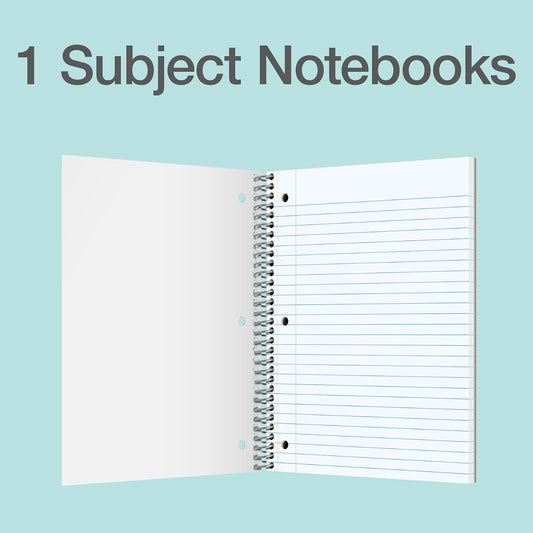 Oxford Spiral Notebooks, 5 Pack, College Ruled, 70 Sheets, Pastel Covers