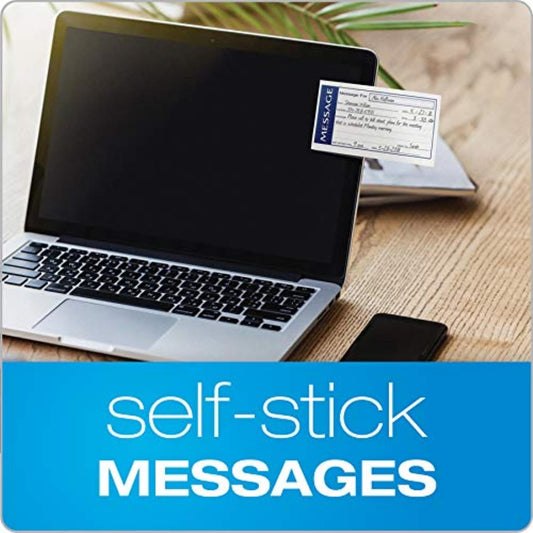 Adams Write 'N Stick Message Pad, 2-Part, Carbonless, Blue, 5-1/4" x 11", 200 Sets per Book (SC1153WS)