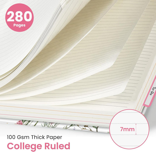 Taja Large Spiral Notebooks for Work 5 Subject with Removable Dividers