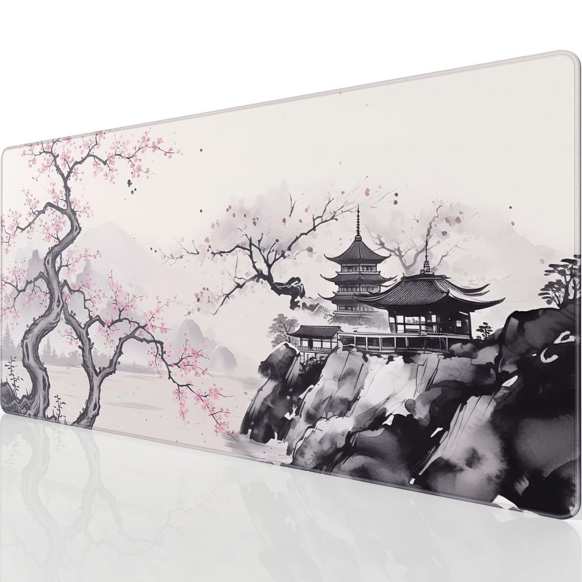 KTRIO Large Gaming Mouse Pad Desk Mat for Gamer, 31.5" x 11.8", Black, XL