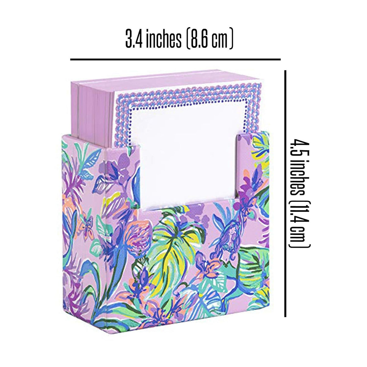Lilly Pulitzer Purple/Green Note Block with 330 Loose Sheets, Mermaid in the Shade