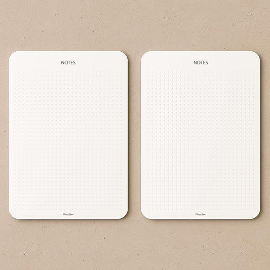 CLEVER SIGNS Memo Pads A5 Size (8.3" x 5.8") – 2-Pack, 50 Sheets Each, Premium Quality Paper with Cardboard Back Support – Perfect for Planning, Note-taking, Journaling, and Organizing