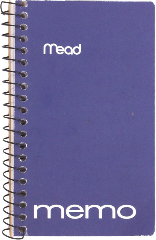 Mead Spiral Memo Notebook, 8 Pack, Pocket Notebook, College Ruled Paper, 3" x 5", 60 Sheets per Notebook, Assorted Colors (73605)