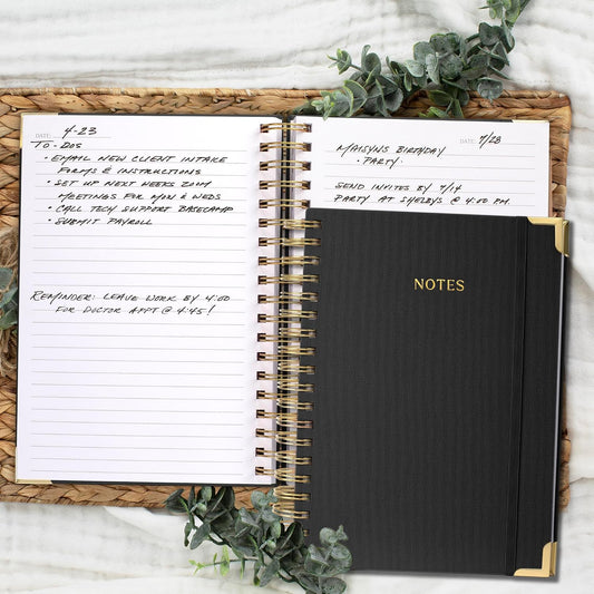Aesthetic Thick Spiral Notebook Journal For Women in B5 - Linen Hardcover