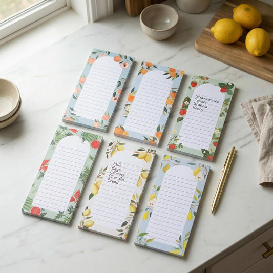 ZICOTO Beautiful Magnetic Notepads for Fridge - Set Of 6 To Do List Pads