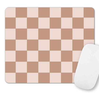 Cute Colorful Checkered Mouse Pad, Retro Purple Pink Blue Green Mousepad, Square Aesthetic Mice Pad Perfect Design for Gaming, Computer,Laptop, Office Work, Non-Slip Rubber Mouse Mat, 9.5x7.9 inch