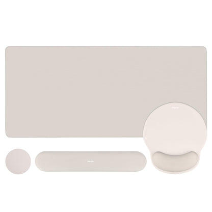 MOSISO Wrist Rest for Mouse Pad Set, Large Gaming Deskpad, Apricot
