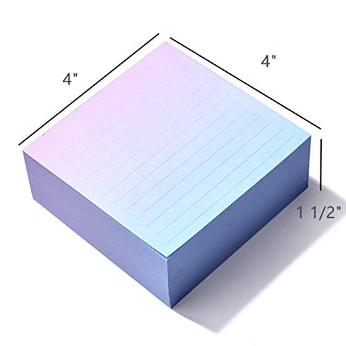 Memo Pads,Note Pads,Scratch Pads,Writing Pads 4x4 Inch with Lines,Not sticky,Micro perforated Writing Pad, Super Thick 400 Sheet Paper Pads, Easy Note Paper for Study, Works, Office (blue color)