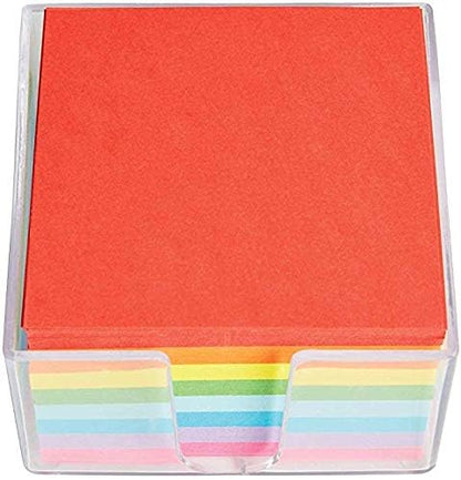 1InTheOffice Memo Cube, Assorted Colors Memo Pad 500 Sheets