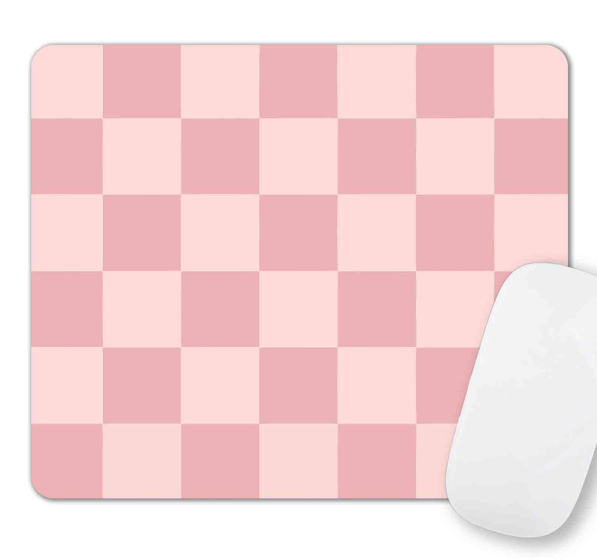 Cute Colorful Checkered Mouse Pad, Retro Purple Pink Blue Green Mousepad, Square Aesthetic Mice Pad Perfect Design for Gaming, Computer,Laptop, Office Work, Non-Slip Rubber Mouse Mat, 9.5x7.9 inch