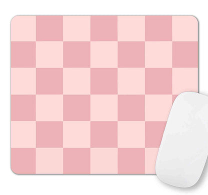 Cute Colorful Checkered Mouse Pad, Retro Purple Pink Blue Green Mousepad, Square Aesthetic Mice Pad Perfect Design for Gaming, Computer,Laptop, Office Work, Non-Slip Rubber Mouse Mat, 9.5x7.9 inch