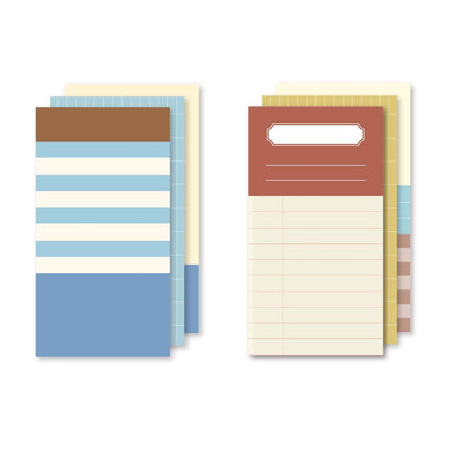 Monolike Memopad Smoothie Ver.3 design SET - 4 Packs, 4 Different Designs, 100 Sheets Per Pad, Total 400 Sheets, Note pads, Writing pads