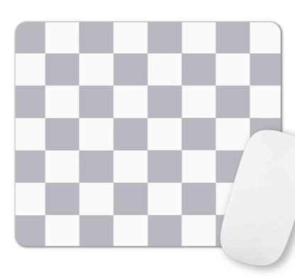 Cute Colorful Checkered Mouse Pad, Retro Purple Pink Blue Green Mousepad, Square Aesthetic Mice Pad Perfect Design for Gaming, Computer,Laptop, Office Work, Non-Slip Rubber Mouse Mat, 9.5x7.9 inch