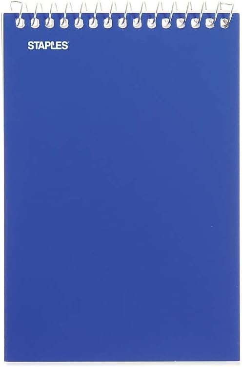 Staples Memo Pads, 4x6 Inch, College Ruled, Assorted Colors, 5-Pack