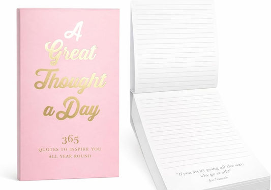 WORLD TRAVELER "A Thought a Day 365 Quotes List Pad, To Do Notepad, 5x8