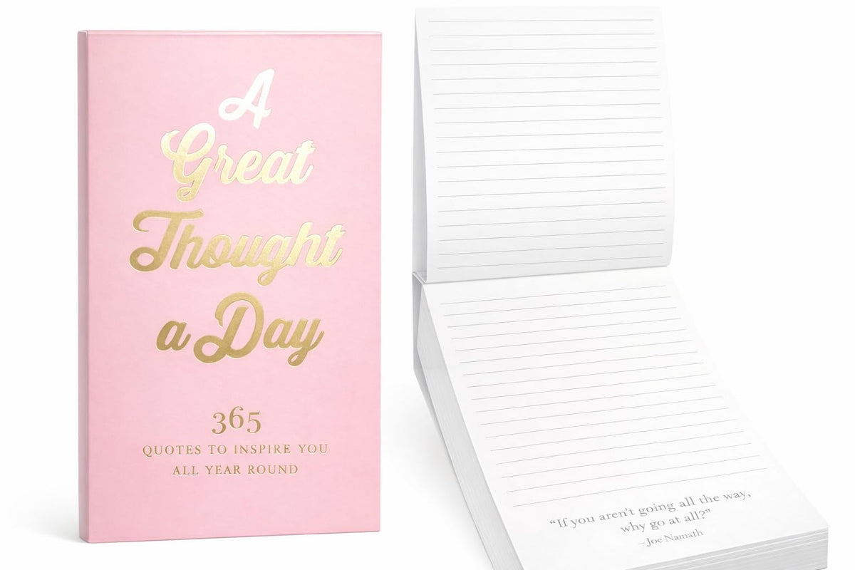 WORLD TRAVELER "A Thought a Day 365 Quotes List Pad, To Do Notepad, 5x8