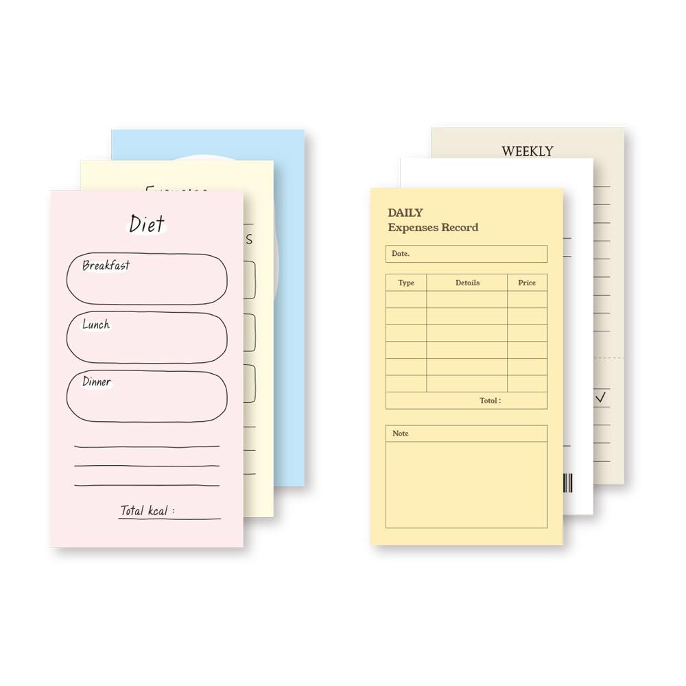 Monolike Memopad Smoothie Ver.3 design SET - 4 Packs, 4 Different Designs, 100 Sheets Per Pad, Total 400 Sheets, Note pads, Writing pads