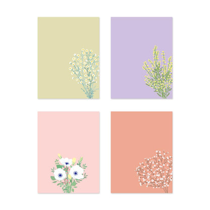 Monolike Memopad Smoothie Ver.3 design SET - 4 Packs, 4 Different Designs, 100 Sheets Per Pad, Total 400 Sheets, Note pads, Writing pads