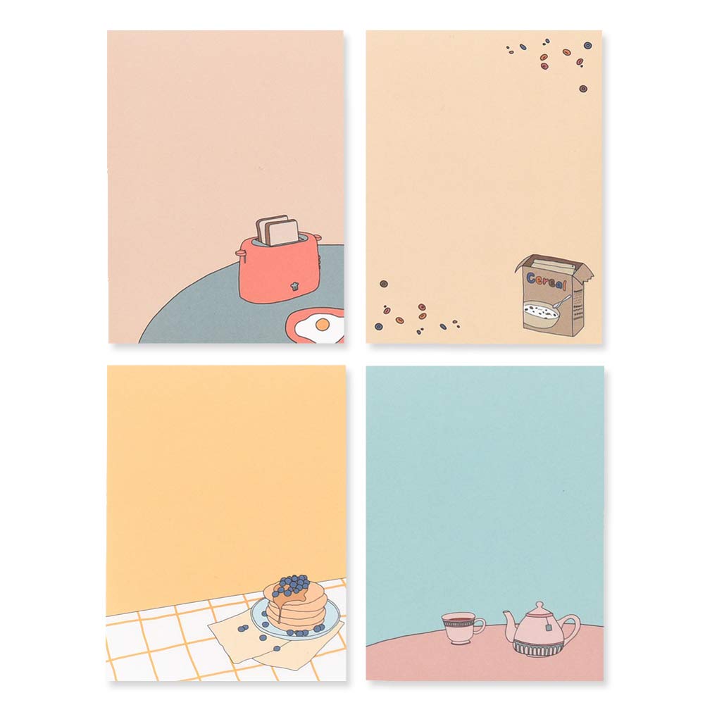 Monolike Memopad Smoothie Ver.3 design SET - 4 Packs, 4 Different Designs, 100 Sheets Per Pad, Total 400 Sheets, Note pads, Writing pads