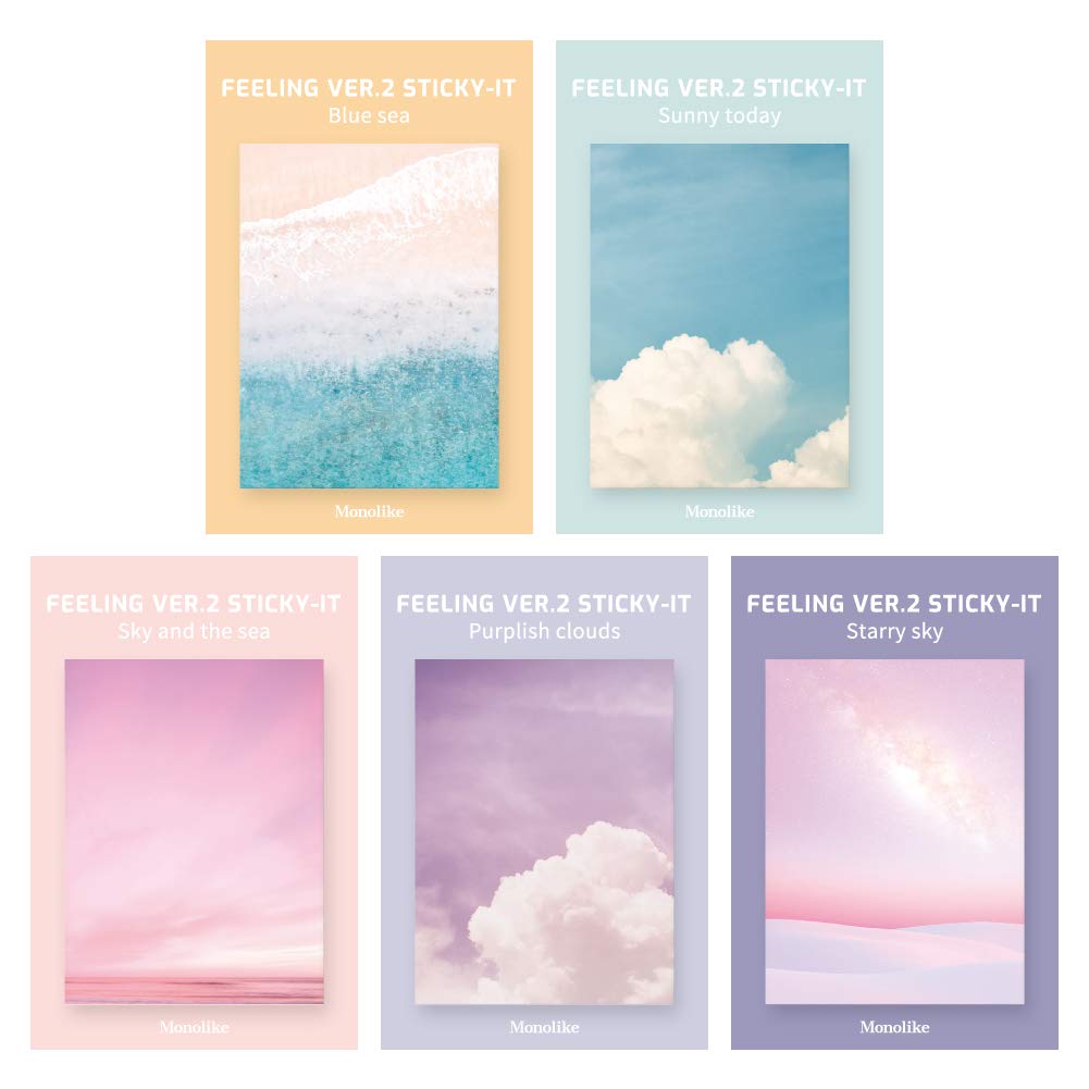 Monolike Gureum's Daily Life Sticky-it - 6p Set Self-Adhesive Memo Pad 50 Sheets