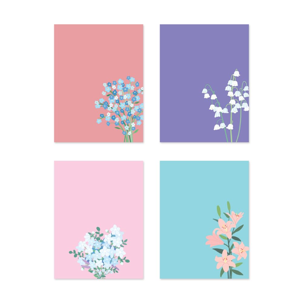 Monolike Memopad Smoothie Ver.3 design SET - 4 Packs, 4 Different Designs, 100 Sheets Per Pad, Total 400 Sheets, Note pads, Writing pads