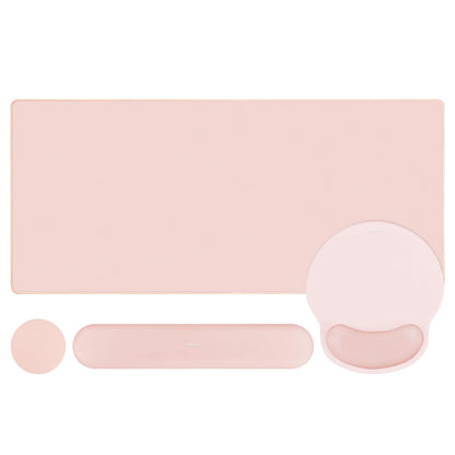 MOSISO Wrist Rest for Mouse Pad Set, Large Gaming Deskpad, Apricot