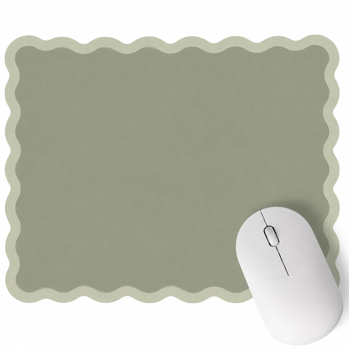Kingdder Cute Scalloped Mouse Pad Non-Slip Mousepad 9.8x7.9in,Pink