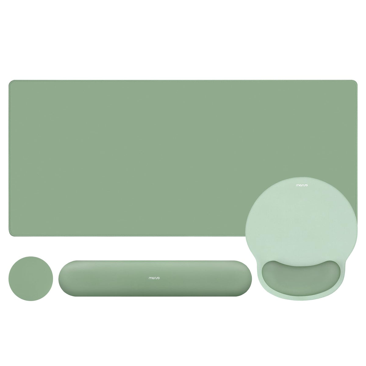 MOSISO Wrist Rest for Mouse Pad Set, Large Gaming Deskpad, Apricot