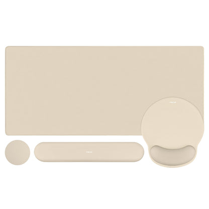 MOSISO Wrist Rest for Mouse Pad Set, Large Gaming Deskpad, Apricot