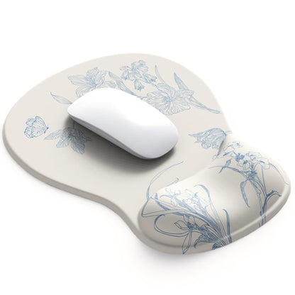 ErgoComfort Gel Wrist Rest Mouse Pad-Ergonomic Office Mousepad with Wrist Support-Non-Slip, Design Desk Accessories Mat for Home&Game Decor (06Mocha Sand)