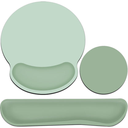 Mouse Pad with Wrist Rest Set, 3-in-1 Wrist Support Mouse Pad Set, Floral