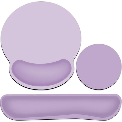 Mouse Pad with Wrist Rest Set, 3-in-1 Wrist Support Mouse Pad Set, Floral