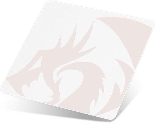 Redragon PG1M Glass Mouse Pad - Ultra-Smooth Precision Surface with Non-Slip Base, Easy to Clean, Hard Mousepad for Gaming - 11.8 x 11.8 x 0.15 inches, White