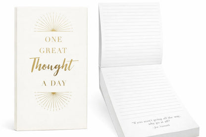 WORLD TRAVELER "A Thought a Day 365 Quotes List Pad, To Do Notepad, 5x8