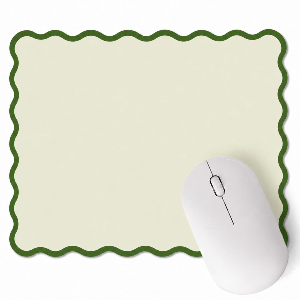 Kingdder Cute Scalloped Mouse Pad Non-Slip Mousepad 9.8x7.9in,Pink