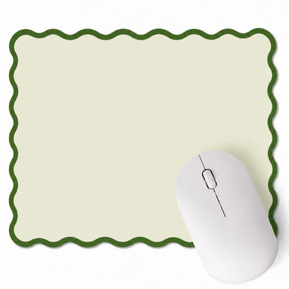 Kingdder Cute Scalloped Mouse Pad Non-Slip Mousepad 9.8x7.9in,Pink