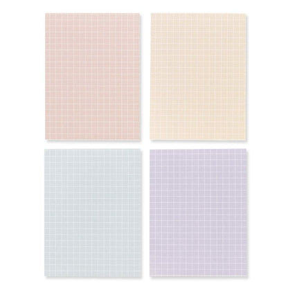 Monolike Memopad Smoothie Ver.3 design SET - 4 Packs, 4 Different Designs, 100 Sheets Per Pad, Total 400 Sheets, Note pads, Writing pads