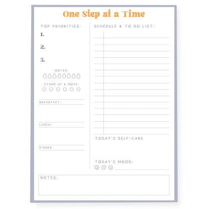 Graphique Large Notepad, Brush Strokes – 6" x 8", Cute Notepad with 150 Tear-Off Sheets, Features the Word “Notes” on Every Page – Perfect for Note Taking, List Making, and More