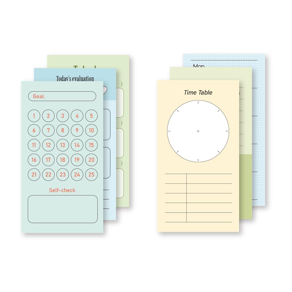 Monolike Memopad Smoothie Ver.3 design SET - 4 Packs, 4 Different Designs, 100 Sheets Per Pad, Total 400 Sheets, Note pads, Writing pads
