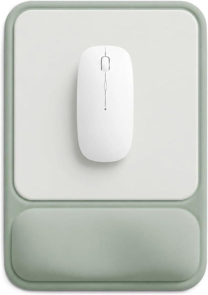 eulps Ergonomic Mouse Pad with Wrist Rest, Gel Mousepad with Soft Wrist Support, Non-Slip PU Base, Smooth Surface Mouse Pad for Wrist Pain Relief, Computer Laptop Office Home & Gaming (Sage Green)