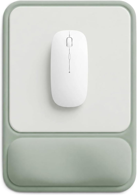 eulps Ergonomic Mouse Pad with Wrist Rest, Gel Mousepad with Soft Wrist Support, Non-Slip PU Base, Smooth Surface Mouse Pad for Wrist Pain Relief, Computer Laptop Office Home & Gaming (Sage Green)