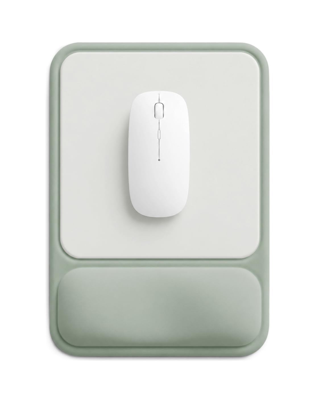 eulps Ergonomic Mouse Pad with Wrist Rest, Gel Mousepad with Soft Wrist Support, Non-Slip PU Base, Smooth Surface Mouse Pad for Wrist Pain Relief, Computer Laptop Office Home & Gaming (Sage Green)