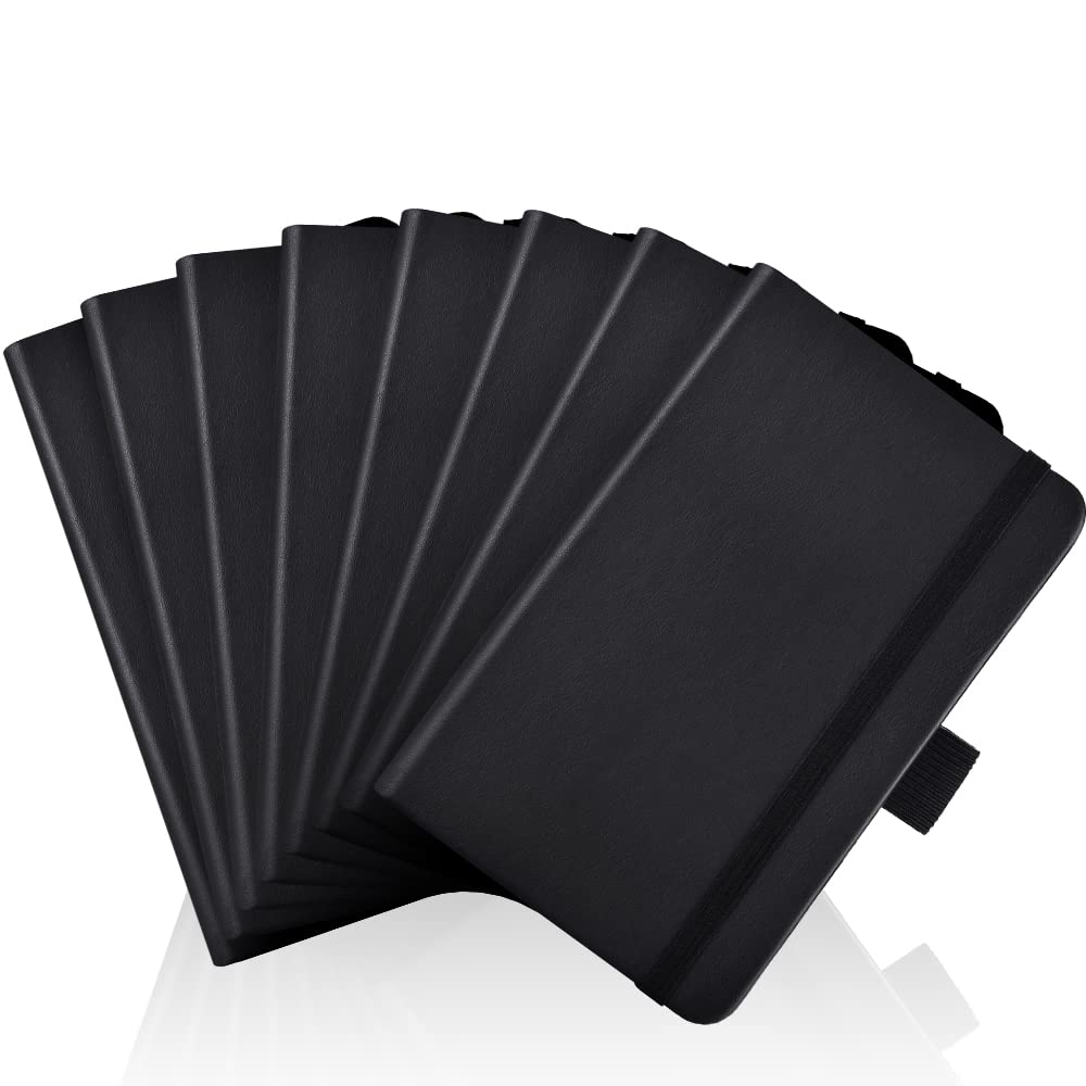 AISBUGUR Pocket Notebook, Small Notebook, 2-Pack Total 320 Pages,3.7" x 5.7" Pocket Notebook (2 Pack, Black1)