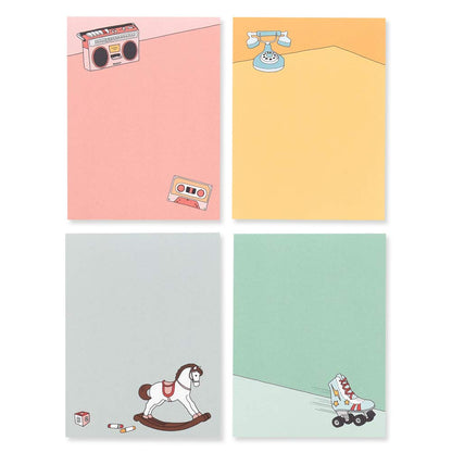 Monolike Memopad Smoothie Ver.3 design SET - 4 Packs, 4 Different Designs, 100 Sheets Per Pad, Total 400 Sheets, Note pads, Writing pads