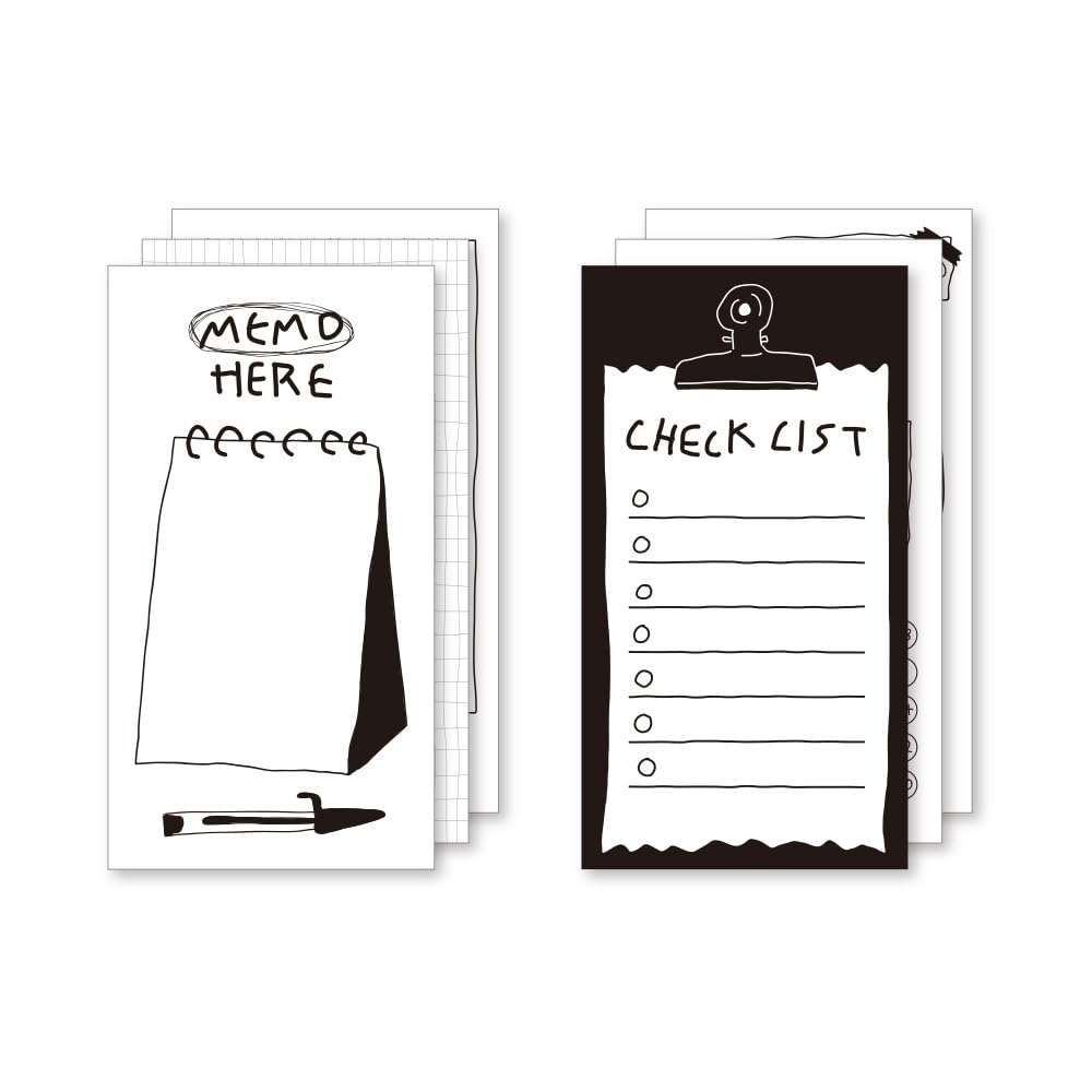 Monolike Memopad Smoothie Ver.3 design SET - 4 Packs, 4 Different Designs, 100 Sheets Per Pad, Total 400 Sheets, Note pads, Writing pads