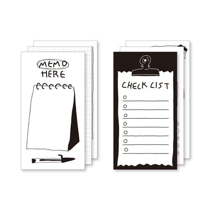 Monolike Memopad Smoothie Ver.3 design SET - 4 Packs, 4 Different Designs, 100 Sheets Per Pad, Total 400 Sheets, Note pads, Writing pads