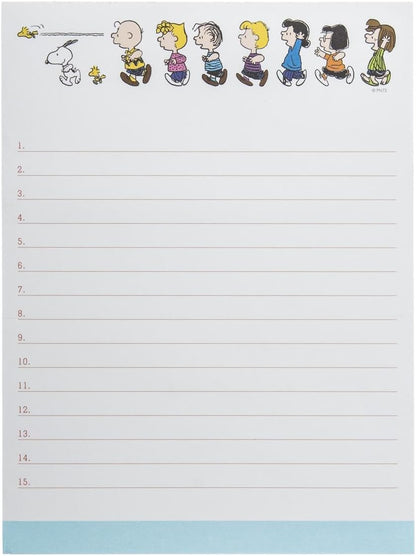 Graphique “Peanuts Run” Large Notepad | 150 Tear-Away Sheets | Task Planner | Daily Organizer | Memo Writing Pad | Priority Checklist | Undated | 6” x 8”