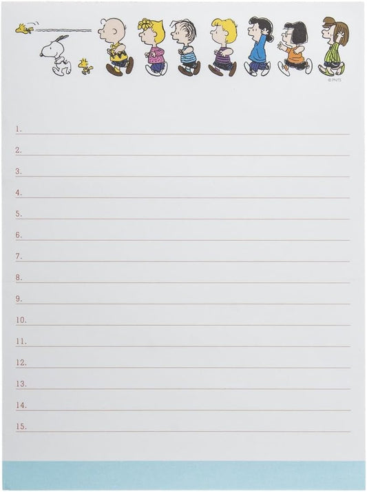 Graphique “Peanuts Run” Large Notepad | 150 Tear-Away Sheets | Task Planner | Daily Organizer | Memo Writing Pad | Priority Checklist | Undated | 6” x 8”