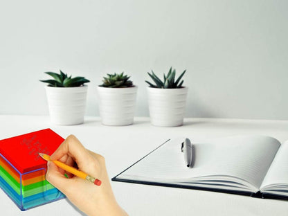 1InTheOffice Memo Cube, Assorted Colors Memo Pad 500 Sheets